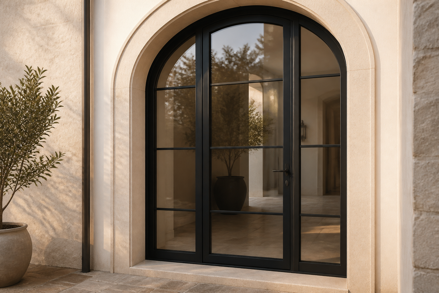 VLX 100 Arched / Custom Door in Fort Lauderdale, FL | TruePane Windows & Doors - detail 3